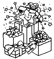 coloriage cadeaux de noel etoile